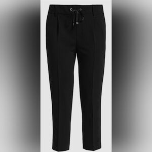 ATM Black Pull On Pants Elastic Waist Pleated Size M